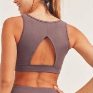 Triangle Back Cutout Sports Bra